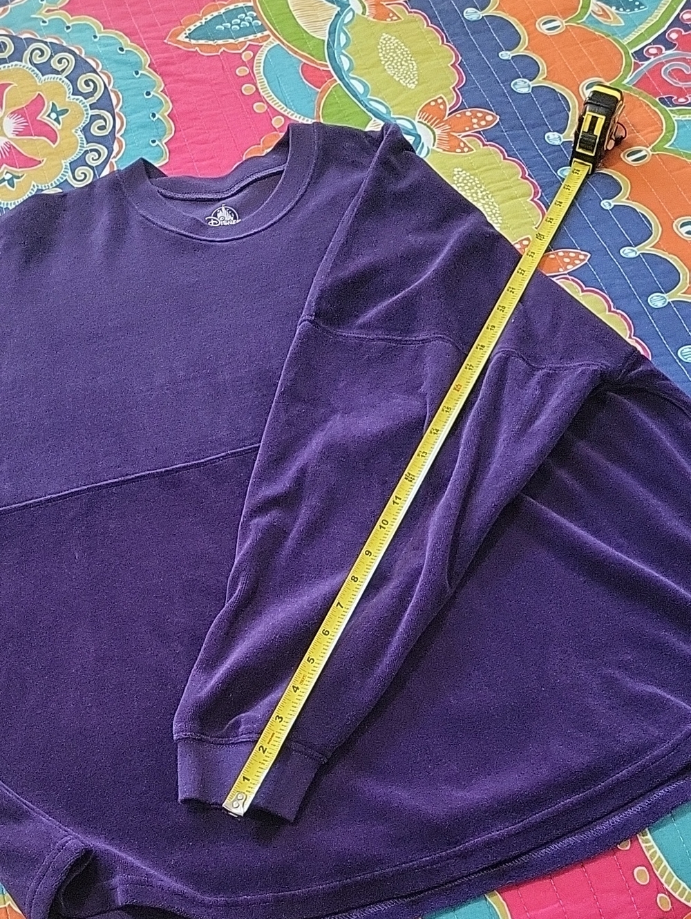 Disney Villans Spirit Jersey in a Dark Purple Velvetish Fabric Size XL - Picture 16 of 16